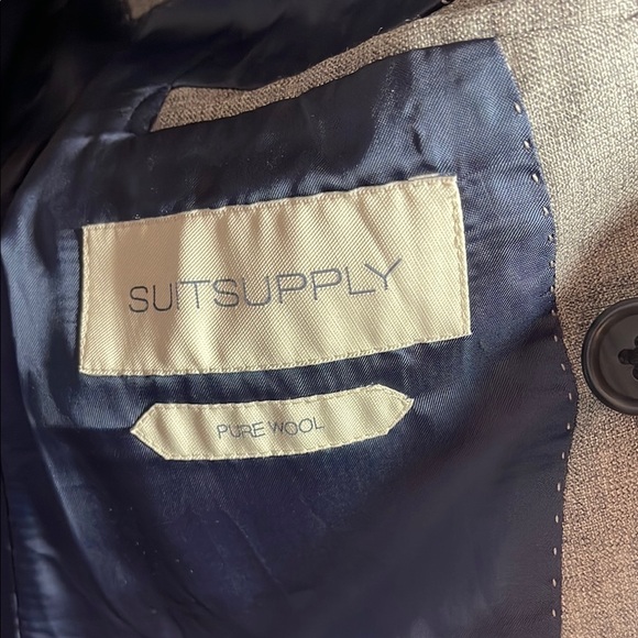 Suit Supply Men's Double-Breasted Gray Blazer - Picture 2 of 5